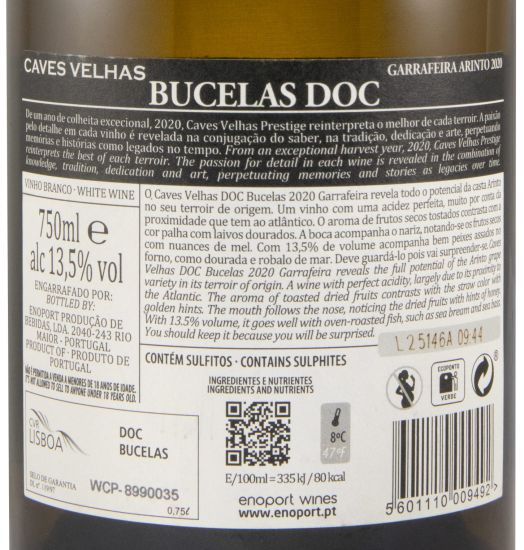 2020 Caves Velhas Garrafeira Arinto branco