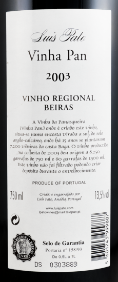 2003 Luis Pato Vinha Pan tinto