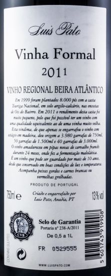 2011 Luis Pato Vinha Formal tinto