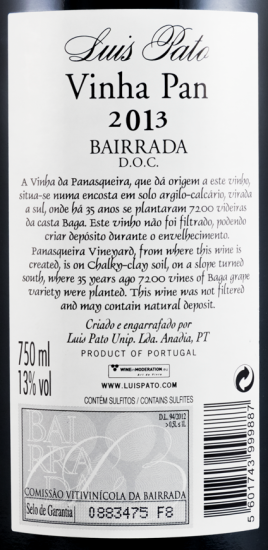 2013 Luis Pato Vinha Pan tinto