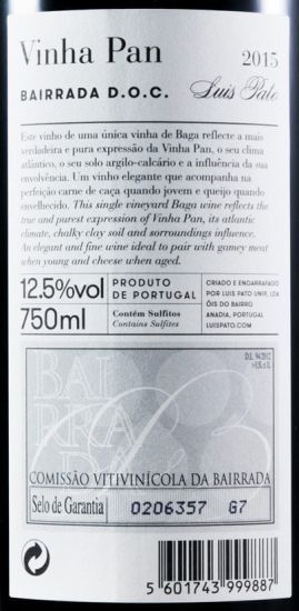 2015 Luis Pato Vinha Pan red
