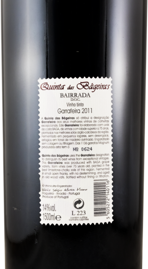 2011 Quinta das Bágeiras Garrafeira tinto 1,5L