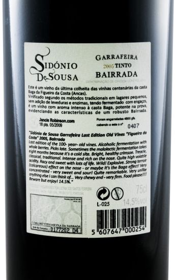 2005 Sidónio de Sousa Garrafeira red