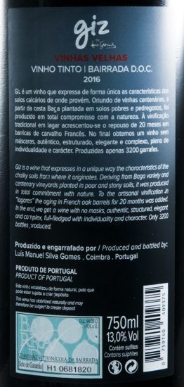 2016 Giz by Luís Gomes Vinhas Velhas red