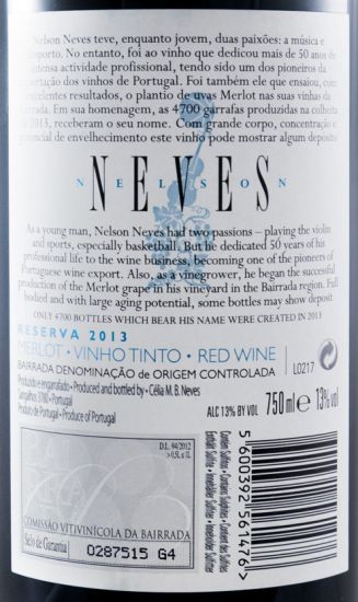 2013 Nelson Neves Reserva red