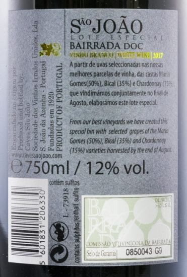 2017 Caves São João Lote Especial branco