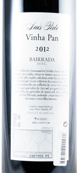 2012 Luís Pato Vinha Pan red