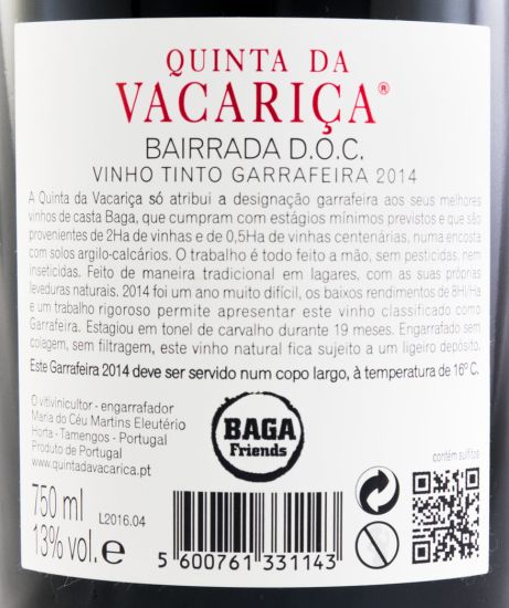 2014 Quinta da Vacariça Garrafeira red
