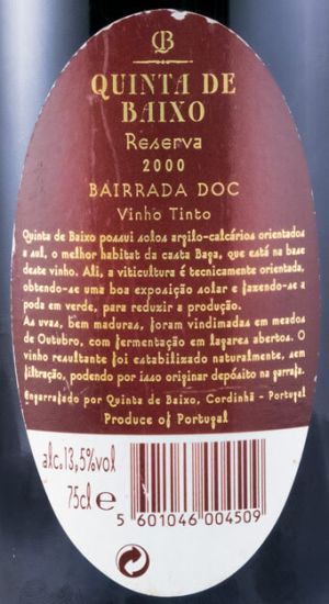 2000 Quinta de Baixo Reserva red