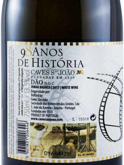 2017 Caves São João 98 Anos de História white