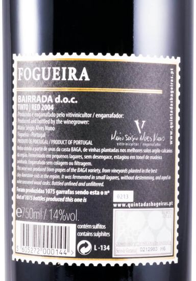 2004 Quinta das Bágeiras Fogueira Baga tinto