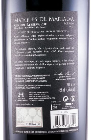 2011 Marquês de Marialva Grande Reserva tinto 1,5L