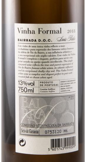 2018 Luís Pato Vinha Formal branco