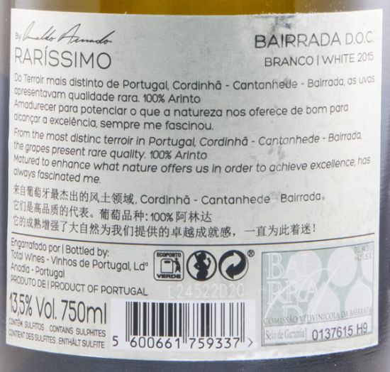 2015 Raríssimo by Osvaldo Amado white