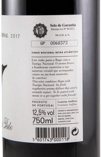 2017 Luís Pato Baga & Touriga Nacional tinto