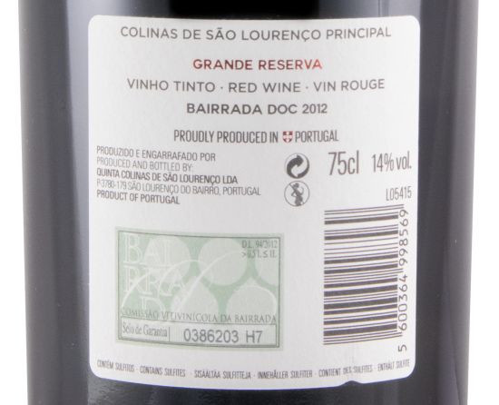 2012 Principal Grande Reserva red