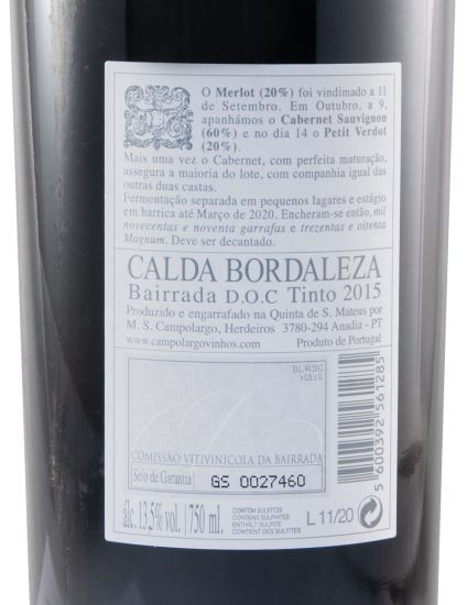 2015 Campolargo Calda Bordaleza red