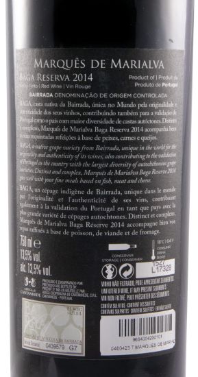 2014 Marquês de Marialva Baga Reserva tinto