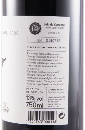 2020 Luís Pato Baga & Touriga Nacional tinto