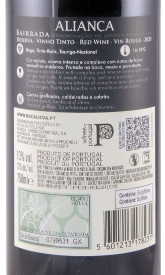 2020 Aliança Bairrada Reserva tinto