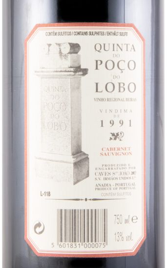 1991 Quinta do Poço do Lobo Cabernet Sauvignon red
