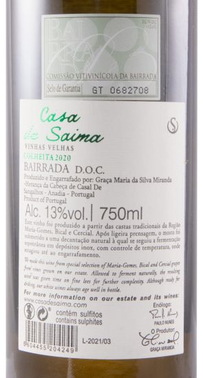 2020 Casa de Saima Vinhas Velhas branco