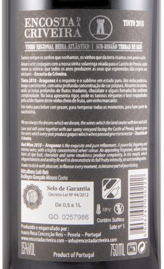 2018 Encosta da Criveira Aragonês red
