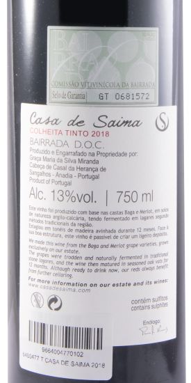 2018 Casa de Saima tinto