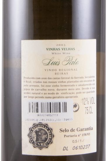 2003 Luís Pato Vinhas Velhas white
