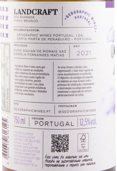2021 Landcraft Sauvignon Blanc branco