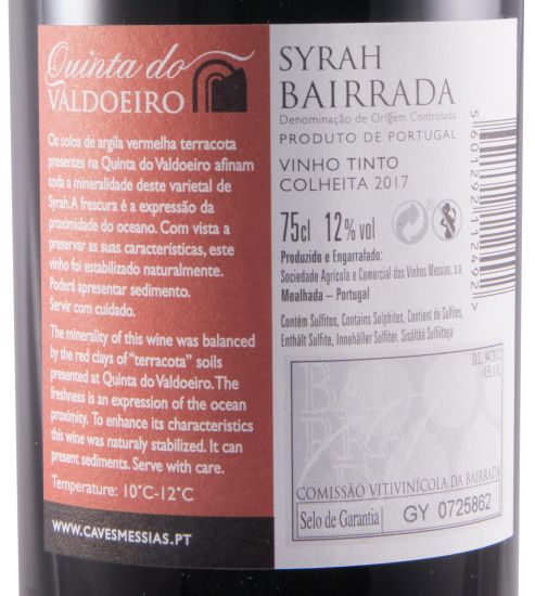 2017 Quinta do Valdoeiro Syrah red