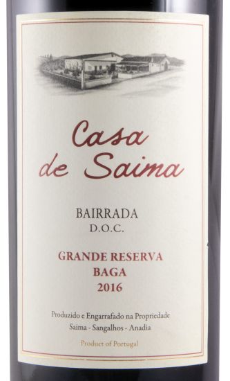 2016 Casa de Saima Grande Reserva tinto