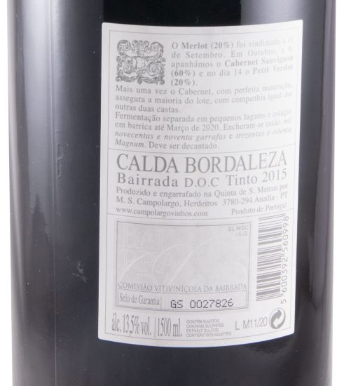 2015 Campolargo Calda Bordaleza tinto 1,5L