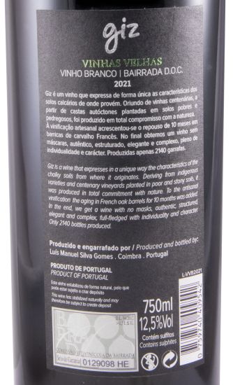 2021 Giz by Luís Gomes Vinhas Velhas white