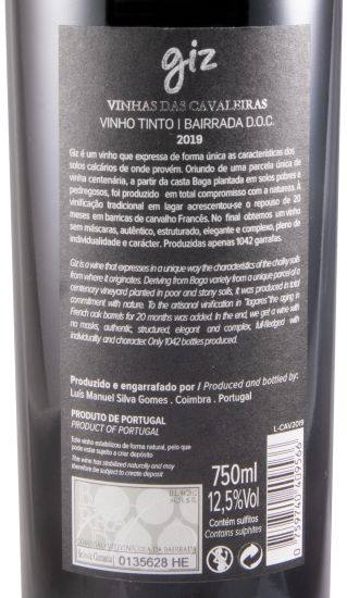 2019 Giz by Luís Gomes Vinha das Cavaleiras tinto