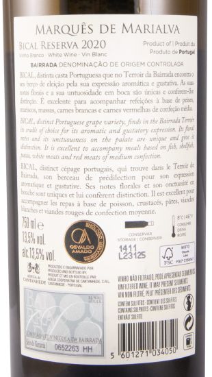 2020 Marquês de Marialva Bical Reserva white