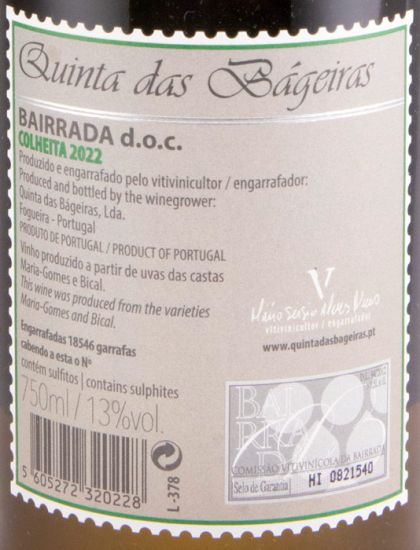 2022 Quinta das Bágeiras white