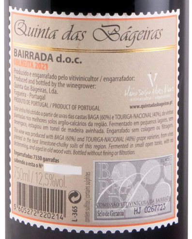 2021 Quinta das Bágeiras red