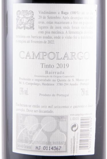 2019 Campolargo Baga red