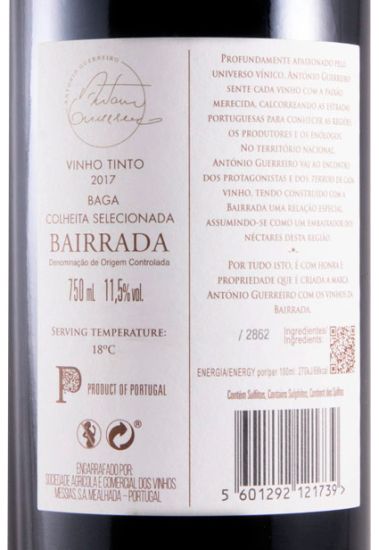 2017 António Guerreiro Bairrada Colheita Selecionada tinto