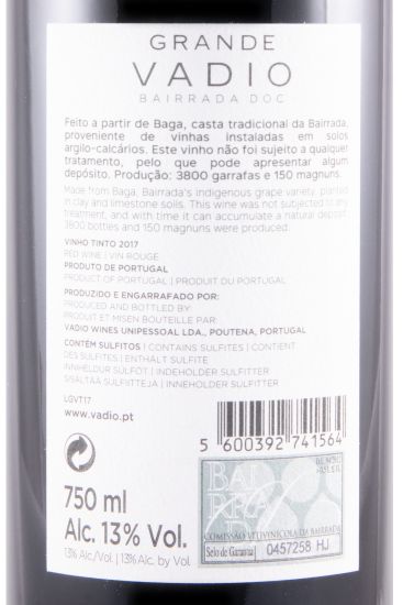 2017 Grande Vadio Baga tinto
