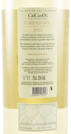 2022 CalCariO3 do Principal Chardonnay white