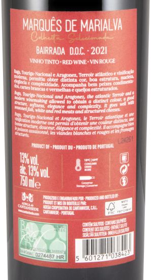 2021 Marquês de Marialva Colheita Selecionada red (damaged label)