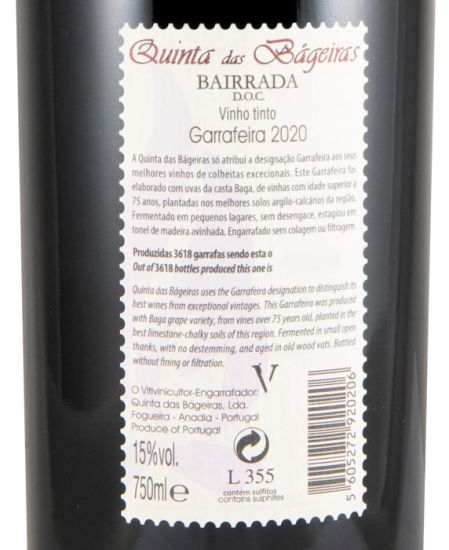 2020 Quinta das Bágeiras Garrafeira tinto
