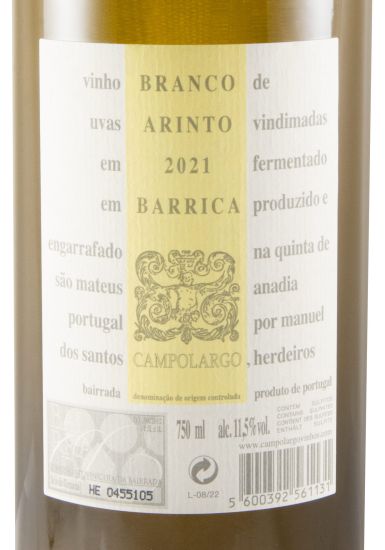 2021 Campolargo Arinto branco