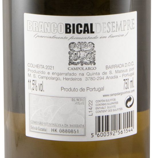 2021 Campolargo Bical de Sempre white