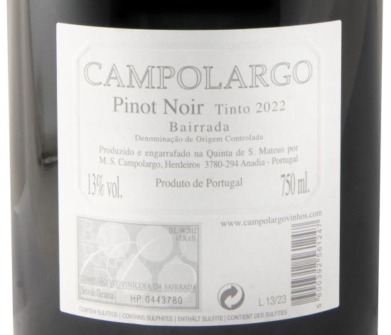 2022 Campolargo Pinot Noir tinto