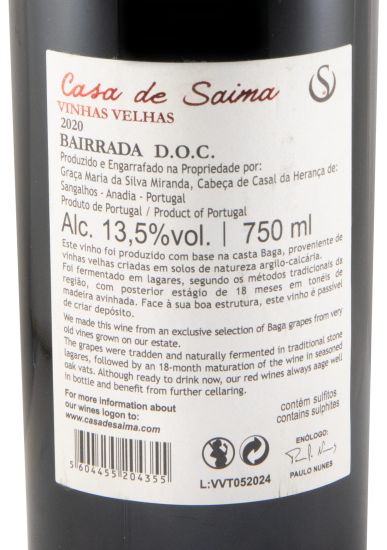 2020 Casa de Saima Vinhas Velhas red