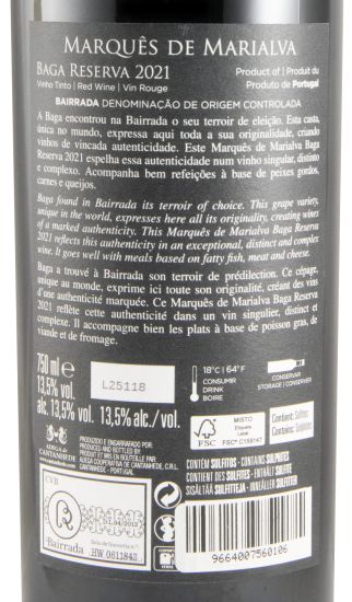 2021 Marquês de Marialva Baga Reserva tinto