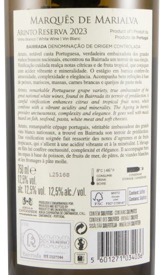 2023 Marquês de Marialva Arinto Reserva white